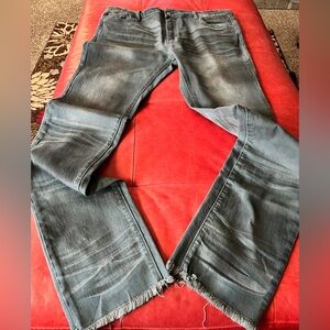Men's Mnml Blue raw edge Jeans size 40
